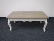 Four contemporary French style shabby chic coffee tables