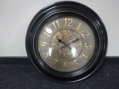 A large contemporary industrial style wall clock