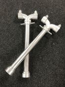 Two contemporary fire hydrant stands