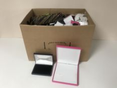 A box of a large quantity of assorted jewellery boxes