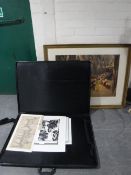 A gilt framed Terrence Cuneo print 'The Coronation of Queen Elizabeth II' together with an artists
