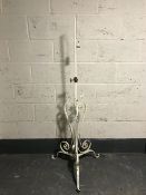 A late Victorian metal rise and fall standard lamp (converted)