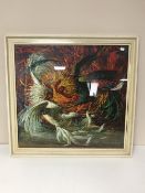 A mid 20th century framed Vladimir Tretchikoff print 'Fighting Cockerels'