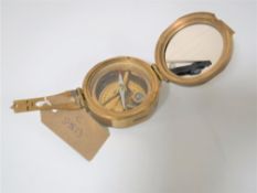 A brass cased Stanley ship's compass