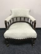 A late Victorian mahogany armchair