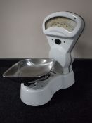 A set of Asco enamelled grocer's scales