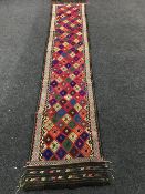 A Suzni kilim runner 333 cm x 64 cm