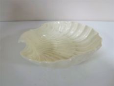 A Leeds Pottery shell dish.