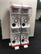 Two Crashapon toy vending machines with one set of keys