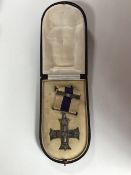 A rare military cross and bar in original case, awarded to Lt H.S.
