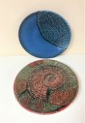 A good pair of large Poole Pottery chargers,