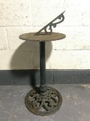 A cast iron pedestal sundial