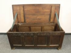 A nineteenth century oak coffer,