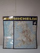 Three mid 20th century Michelin enamelled maps depicting the British Isles,