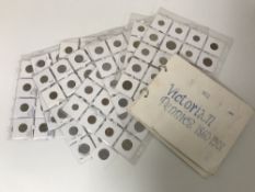 A collection of Victorian pennies together with Georgian coinage and 20th century foreign coins