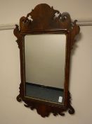 A Chippendale style mahogany mirror,