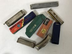 A collection of Hohner and other harmonicas (9)
