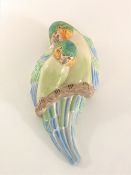 A Clarice Cliff budgie wall pocket circa 1930