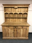 A nineteenth century pine kitchen dresser,