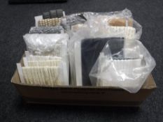 A box containing fabric trim
