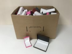 A box of a large quantity of assorted jewellery boxes