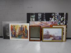 Three large canvas - New York city scape's,