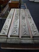Four Georgian hand carved panels,