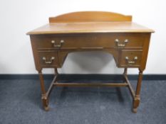 An Edwardian satin walnut dressing table
