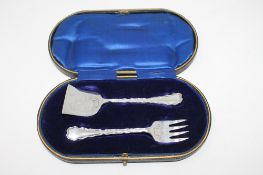 A cased silver Christening set, Henry Wigfull,