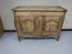 An antique pine farmhouse proving cupboard CONDITION REPORT: In very rough,