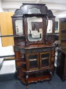 A Victorian mahogany mirror back chiffonier