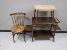 A mid 20th century dressing stool,