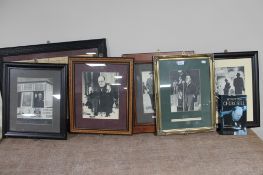 Five framed photographs of Sir Winston Churchill,