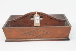 A Georgian mahogany cutlery tray
