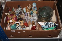 A box of continental ornaments, figures, Leonardo ornaments,