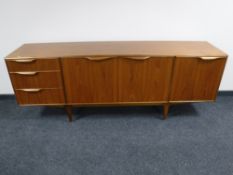 A mid 20th century Mackintosh furniture teak Long John sideboard