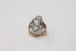 A fine 18ct gold diamond ring,