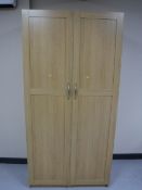 A twin section contemporary double door wardrobe