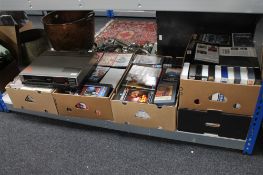 A Sony Betamax video cassette recorder together with five boxes of Betamax cassette tapes including