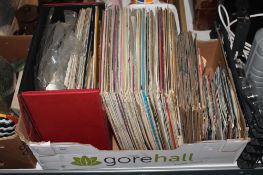 A box of LP's and 78's,