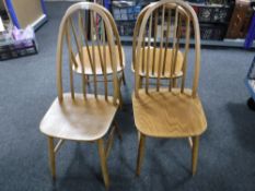 A set of four Ercol style kitchen chairs
