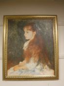 An Artagraph edition : Girl portrait, framed.