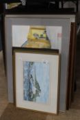Eight framed pictures,