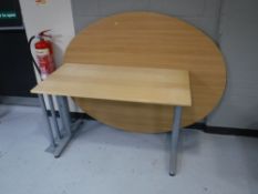 Two contemporary office tables