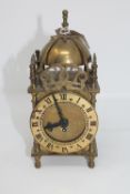 A brass Smiths lantern mantel clock