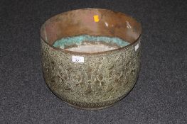 An antique Indian brass planter