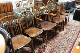 A set of six Windsor dining chairs CONDITION REPORT: These are elm. Circa 1960's.