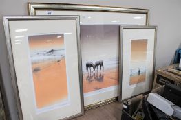 Three contemporary framed signed limited edition prints - Stones, Ropes and Horses III.