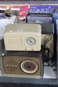 A Bush Bakelite cased radio together with a Defiant Bakelite radio and one other