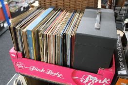 A box of LP's - The Beatles etc